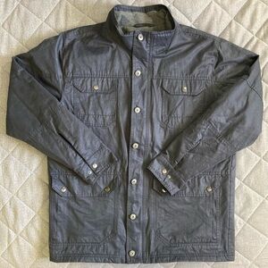 Orvis Full Zip Jacket Men’s Large Blue Casual Outdoors Pockets Cotton Poly Nylon